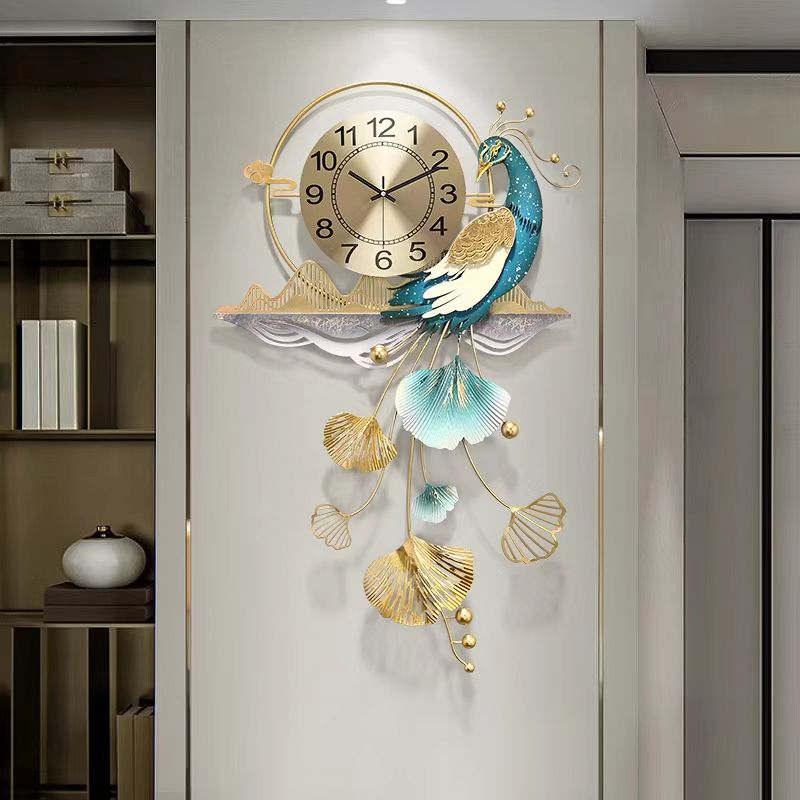 Wall clock of New Chinese Style Peacock